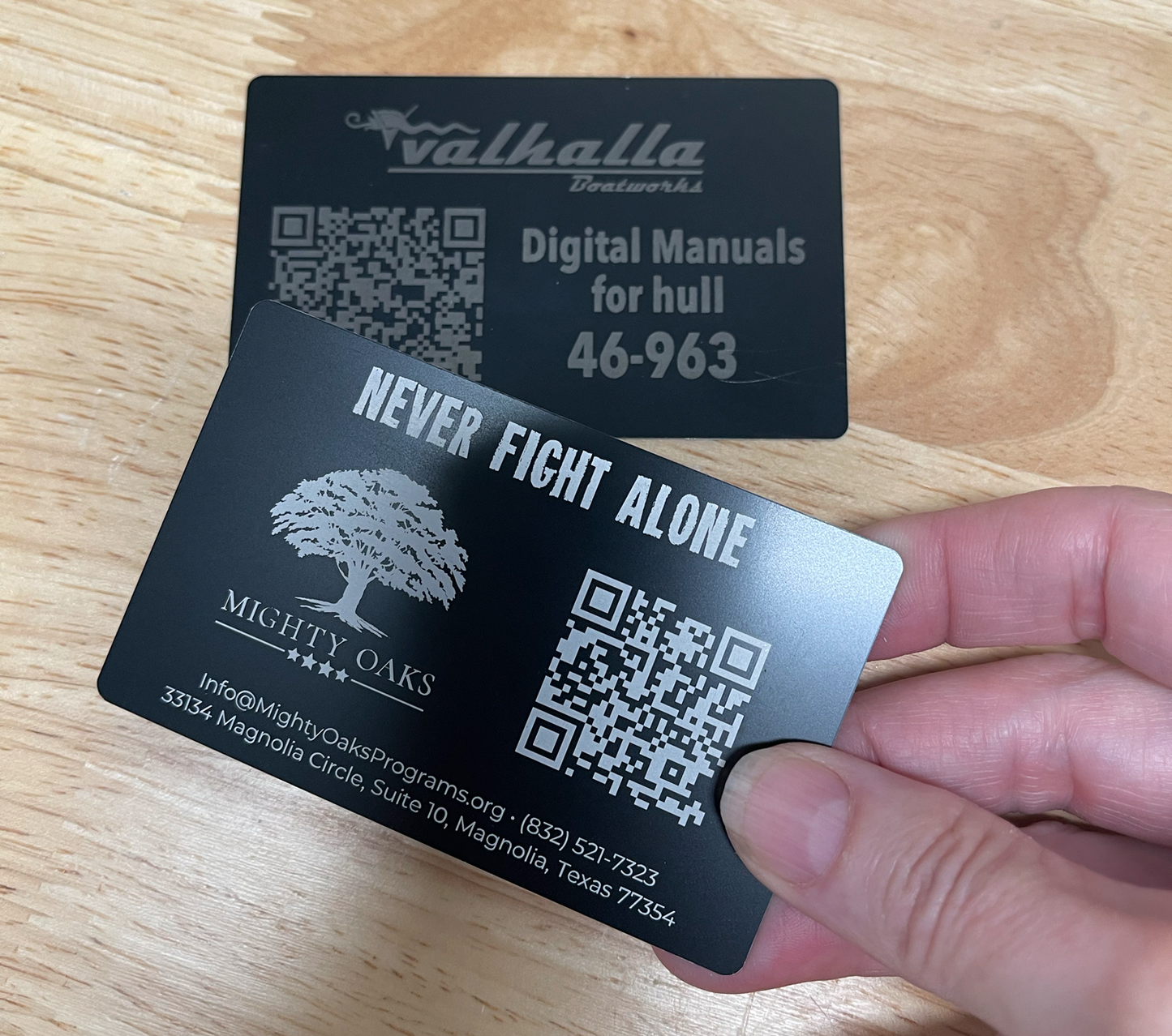 Engraved Metal Business Cards