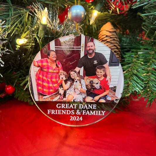 Round Personalized Acrylic Photo Ornaments