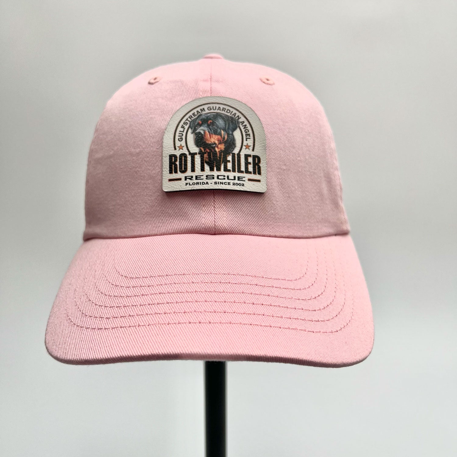 Gulfstream Guardian Angel pink dad hat with a full color patch.
