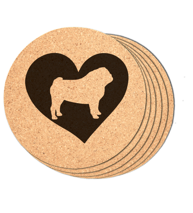 Pug Love Coasters