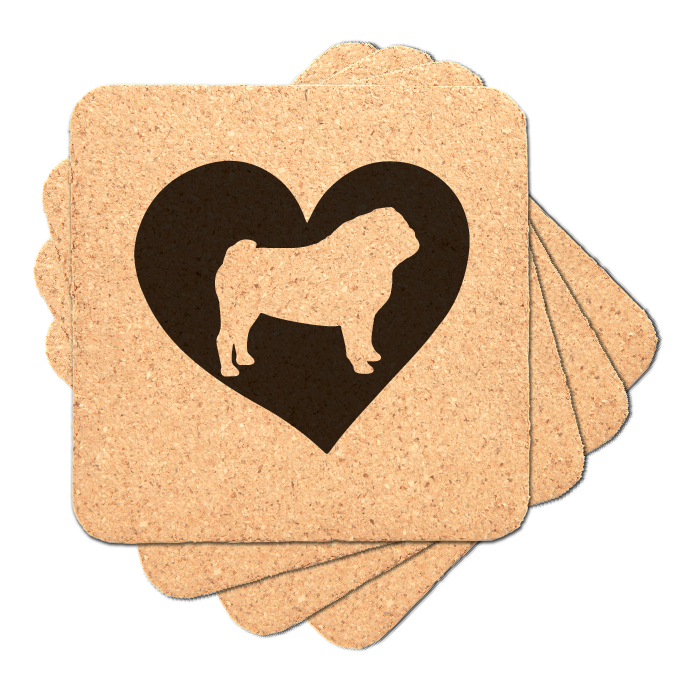 Pug Love Coasters