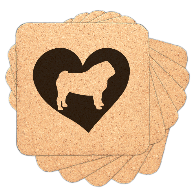 Pug Love Coasters