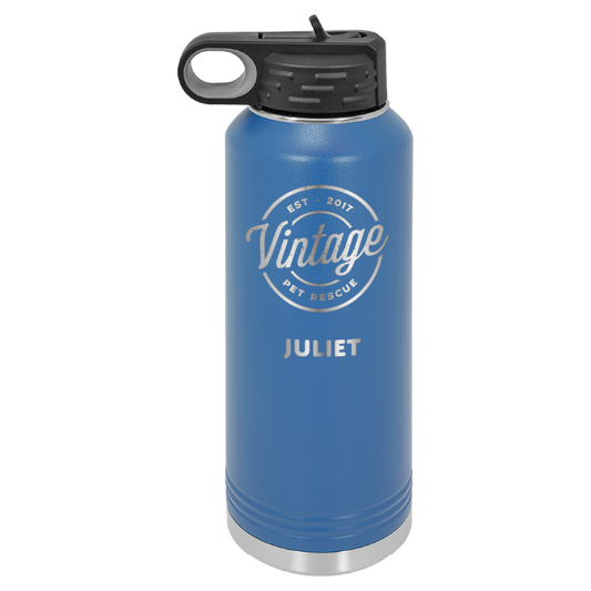 Vintage Pet Rescue 40 oz. Water Bottle - Laser Engraved