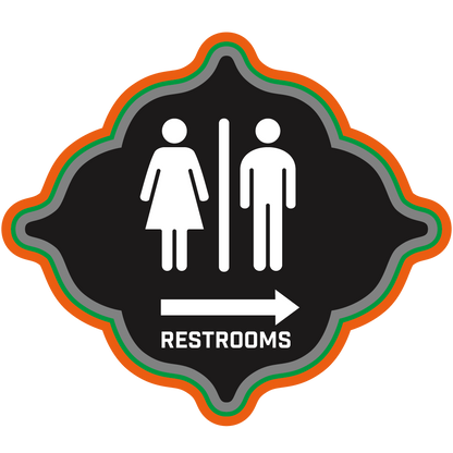 Custom Bathroom Signs for Indian Market: Right Arrow