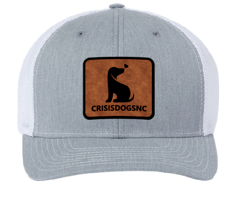 Crisis Dogs NC Trucker Patch Hat (Gray/White hat, Brown/Black Patch)