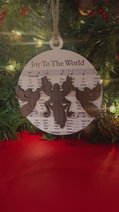 "Joy to The World": Christmas Story Hymns 2-layer Ornament