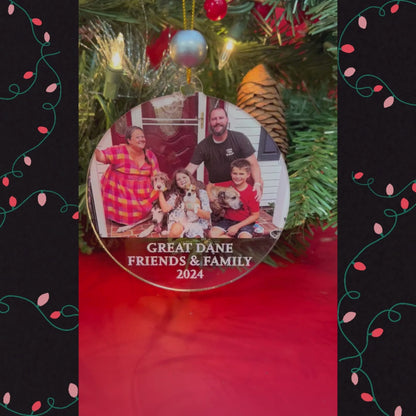 Round Personalized Acrylic Photo Ornaments