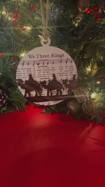 "We Three Kings": Christmas Story Hymns 2-layer Ornament